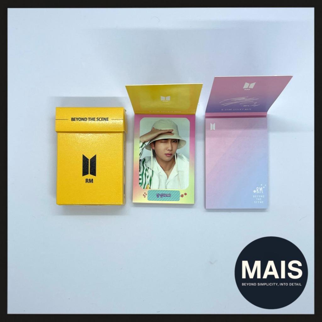 [BTS RM] Livro De Adesivos K-POP + Conjunto De Notas Adesivas/25 Folhas + 50 Caixa Colecionável Star