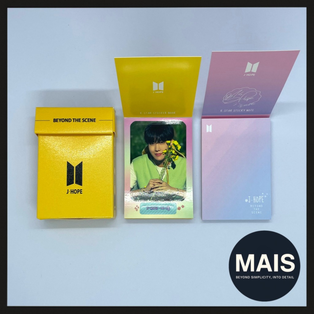 [BTS J-Hope] Livro De Adesivos K-POP + Conjunto De Notas Adesivas/25 Folhas + 50 Caixa Colecionável Star