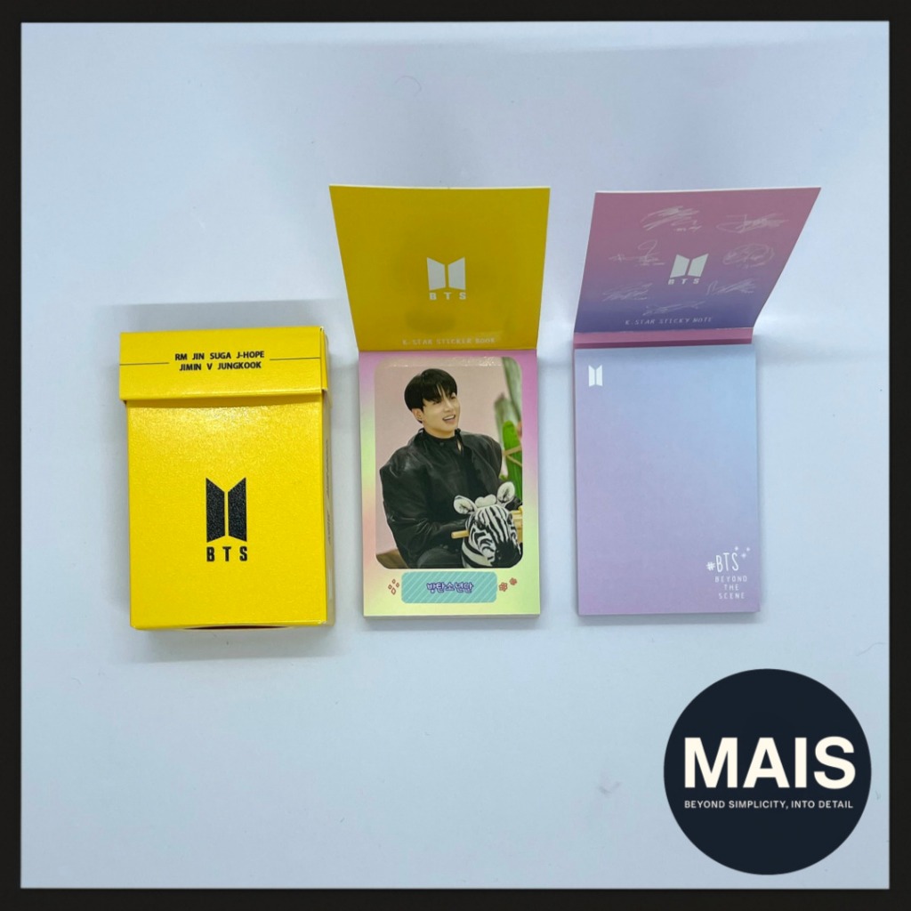 [BTS] Livro De Adesivos K-POP + Conjunto De Notas Adesivas/25 Folhas + 50 Caixa Colecionável Star