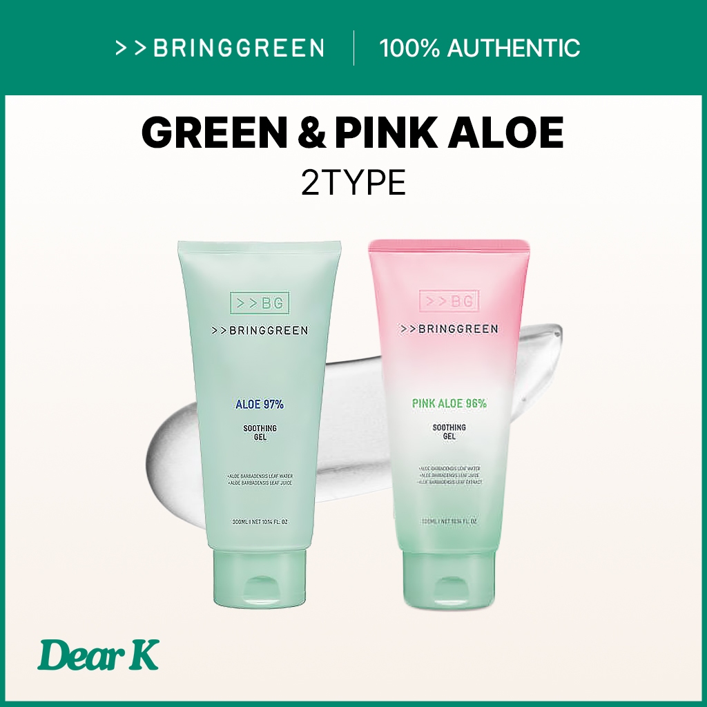 [BRING GREEN] Aloe 97 % E Rosa 96 Gel Calmante 300ml Único | Conjunto 2EA em Oferta na Shopee