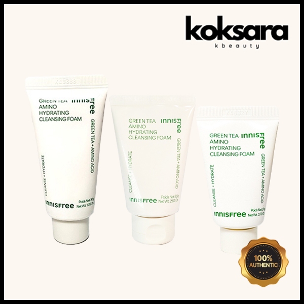 innisfree Chá Verde amino Espuma De Limpeza Hidratante 20ml , 30ml , 80g em Oferta na Shopee