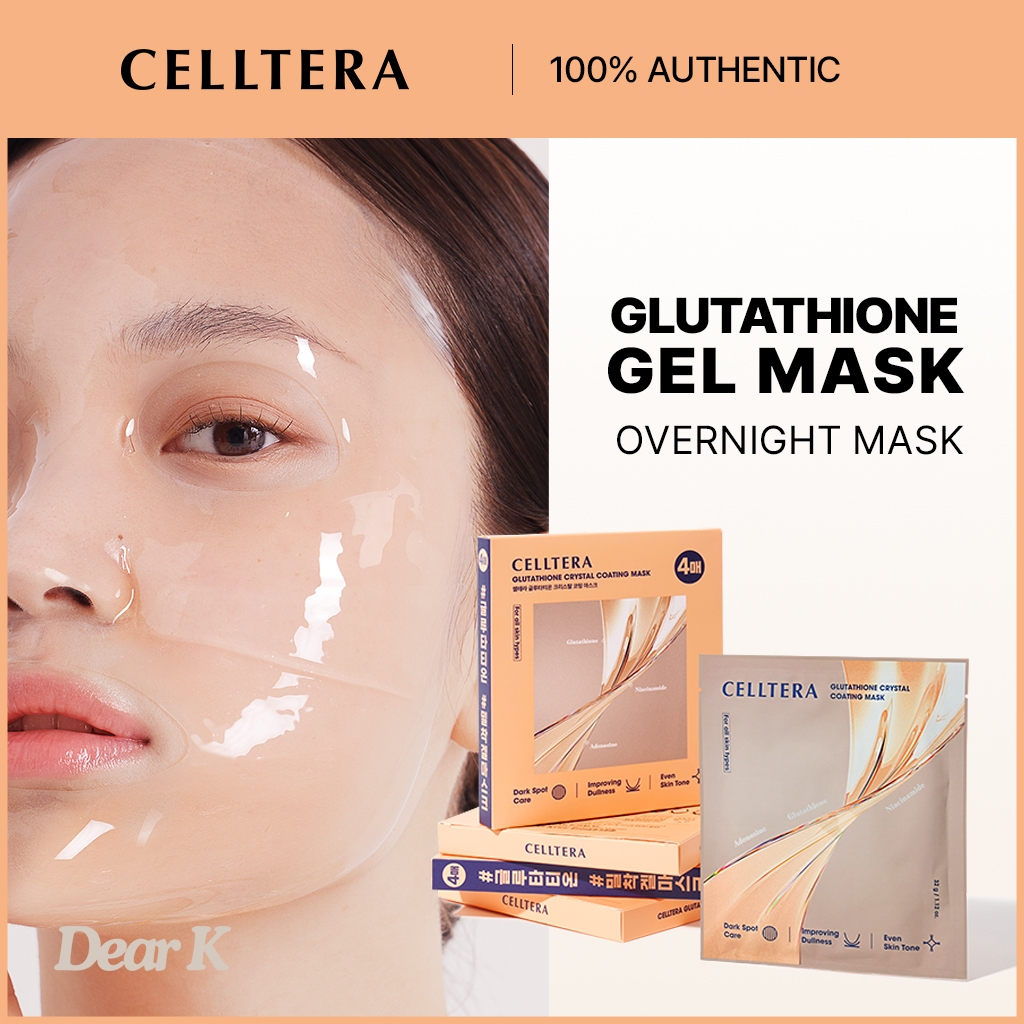 [CELLTERA] Pacote De Máscara De Revestimento De Cristal De Glutationa Durante A Noite , Minimizador De Poros De Hidrogel Coreano em Oferta na Shopee