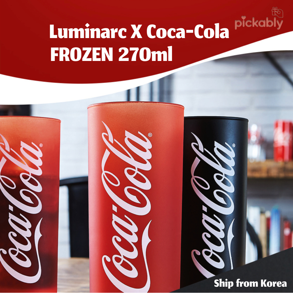 Copo Congelado Luminarc Coca-Cola 270ml/Vidro Fosco/Vermelho E Preto/Fabricado Na França