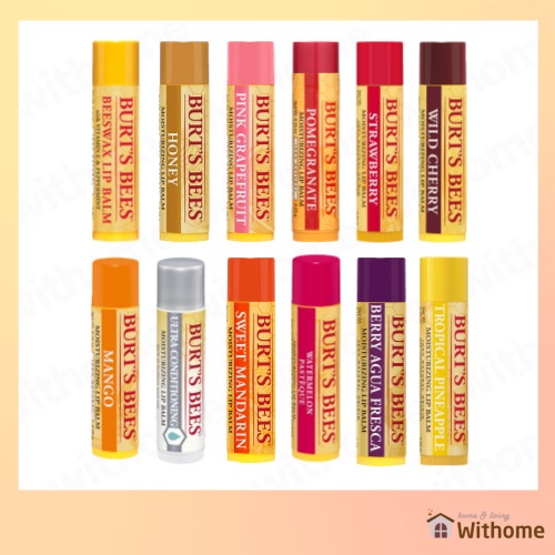 [Burt's Bees] Série De Bálsamo Labial Colorido/Cuidado Natural/Bálsamos Labiais Hidratantes Para Todas As Naturezas