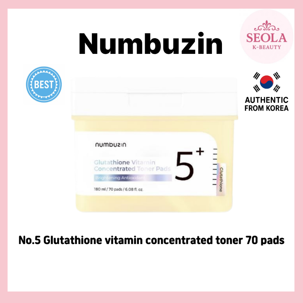 [Numbuzin] toner Concentrado De Vitamina De Glutationa No . 5 70 Almofadas/C Trace Film