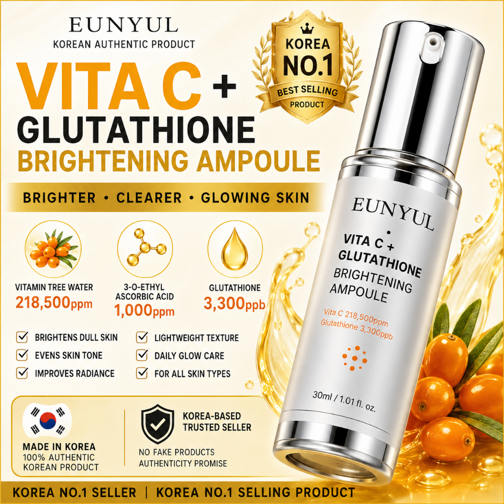 Eunyul Vita C Glutationa Ampola Iluminadora 30ml Coreano Glow Serum K Beauty Skincare