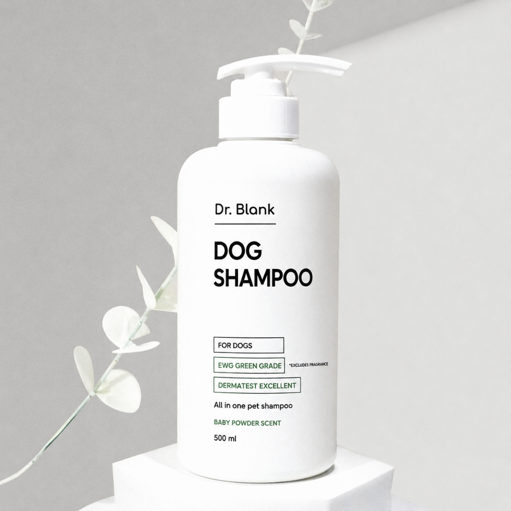 Dr.Blank Dog Shampoo Baby Powder Scent 500ml Suave Para Animais De Estimação Cães