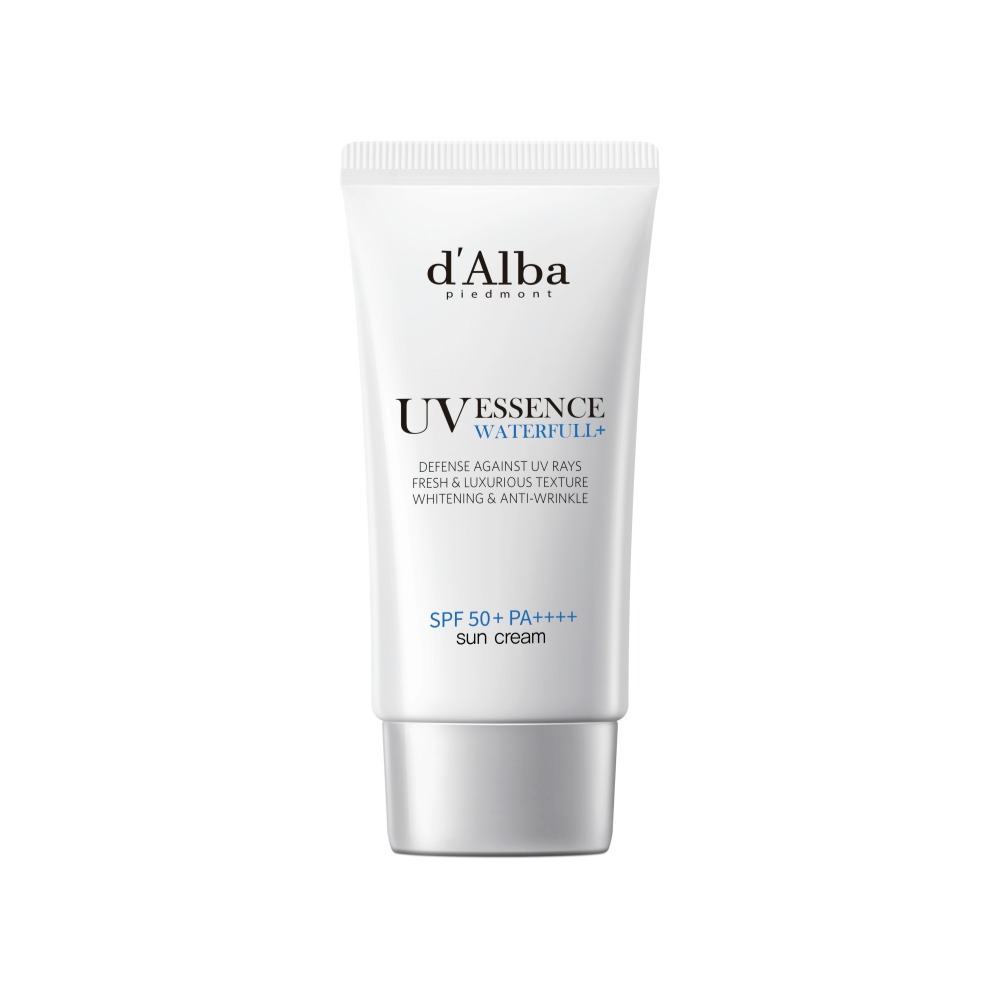 d'Alba Piedmont UV Essence Waterfull + Fps50 + PA + Conjunto Duo De Creme Solar 50ml + 50ml | Vegano Palito Brilhante #
