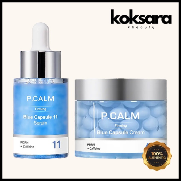P.Calm PDRN Caffeine Blue Capsule Serum 30ml, Cream 50ml