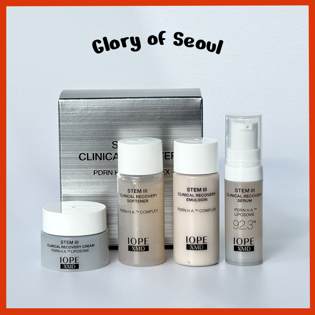 [Kit] De Teste De Recuperação Clínica IOPE STEM III 4 Itens/Amaciante , Emulsão , Soro , Creme em Oferta na Shopee