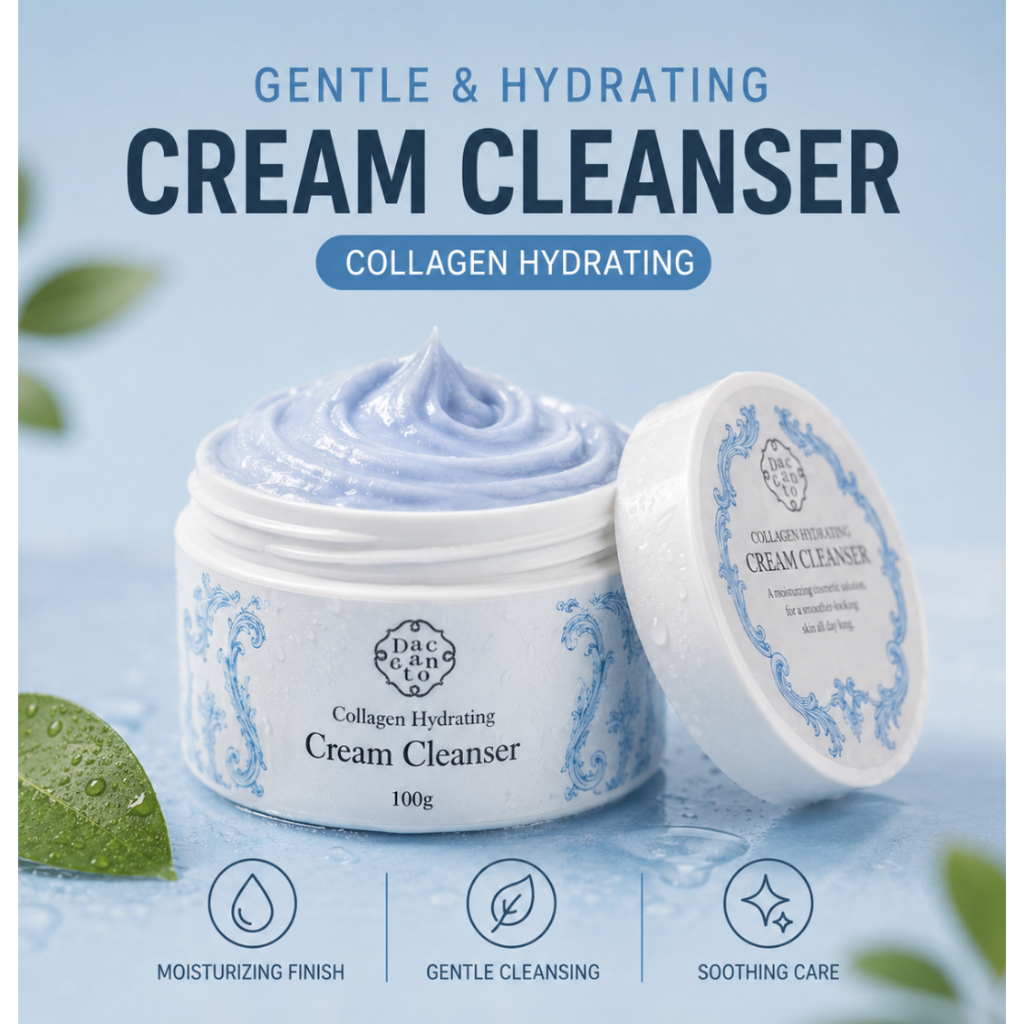 Dacanto Acacia Colágeno Hidratante Creme De Limpeza Com Baixo pH 100g