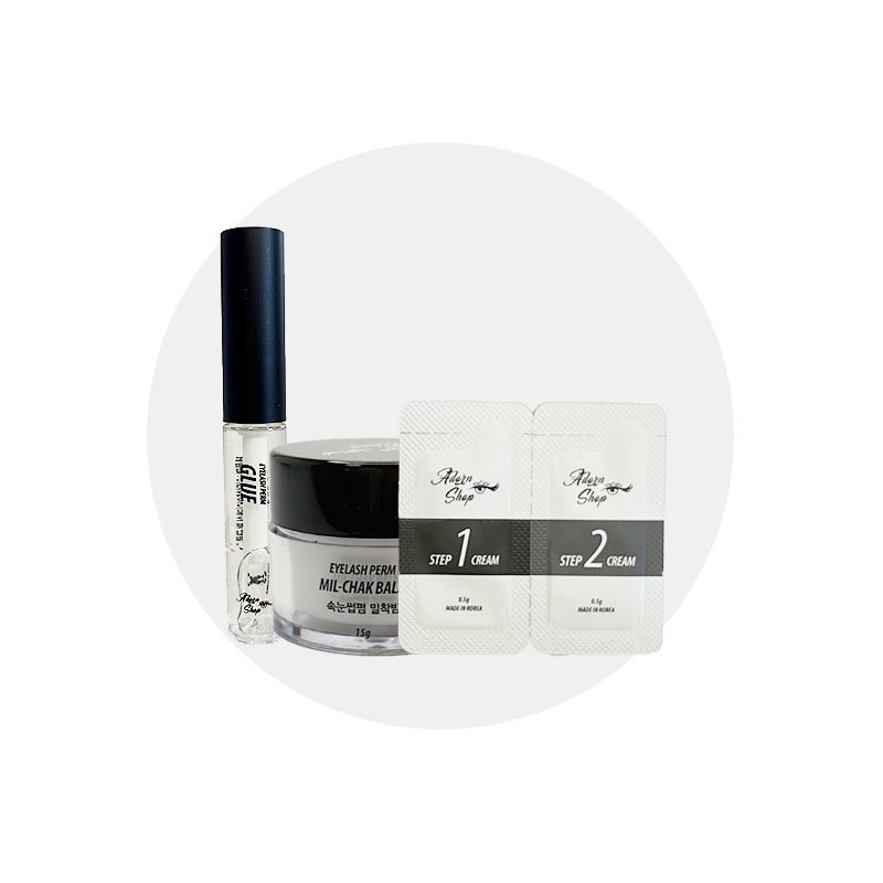 [Adorn Shop] Material Permanente Para Cílios Únicos/Creme/Cola/Primer/Bálsamo De Cera/Bastão
