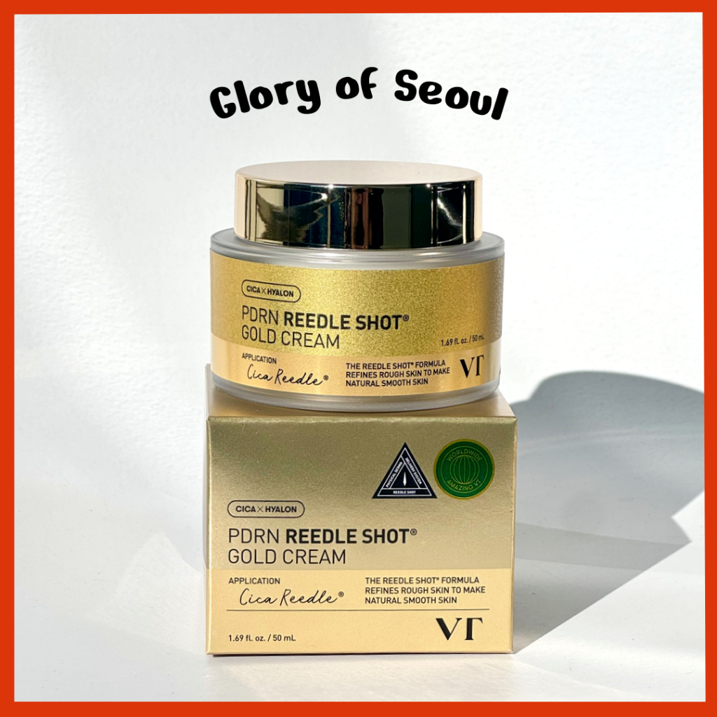 [Novo] VT COSMETICS PDRN Reedle Shot Creme Ouro 50ml em Oferta na Shopee