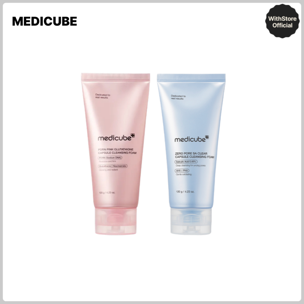 [MEDICUBE] Espuma De Limpeza Cápsula 120g PDRN Glutationa Rosa/Zero Poros 2 Tipos