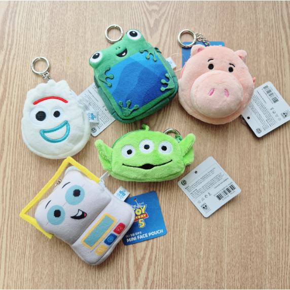 Chaveiro Com Bolsa De Personagem Disney Toy Story Em Formato De Rosto Zíper Porta-Chaves-Alien , Hamm , Forky , Lilypad , Calças Inteligentes