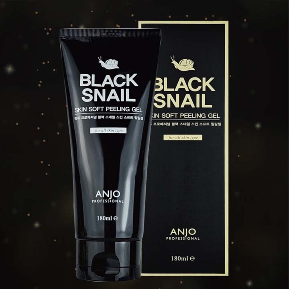 ANJO Gel Peeling Suave Para Pele De Caracol Preto 180ml 3 Pcs Hidratante Refrescante Cuidados Diários