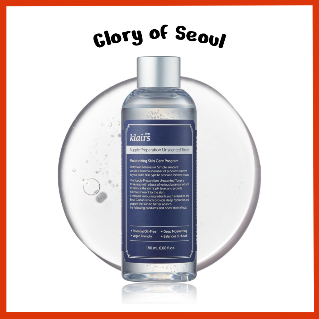 KLAIRS Tônico Sem Perfume Para Preparação Flexível 30ml , 180ml em Oferta na Shopee