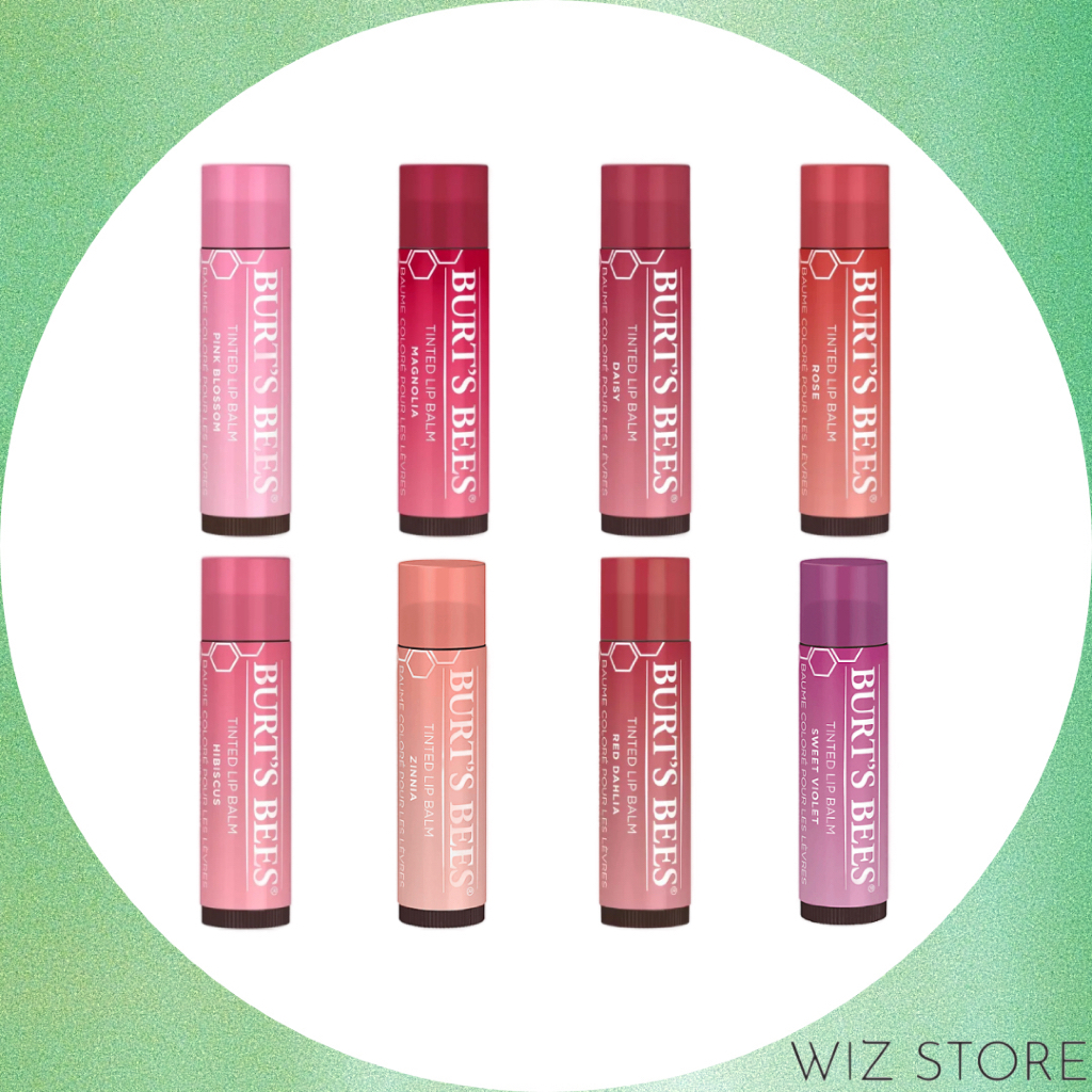 [Burt's Bees] Série De Bálsamo Labial Colorido/Cuidado Natural/Bálsamos Labiais Hidratantes