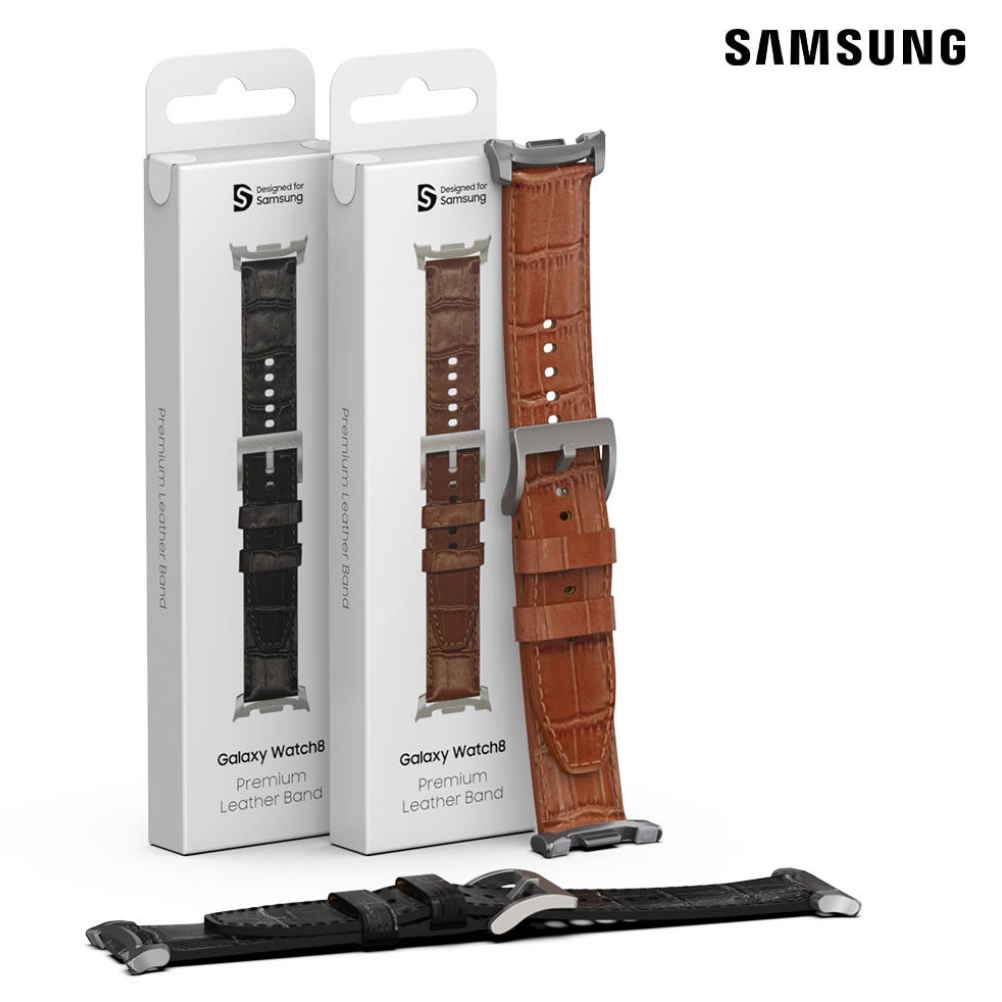 Pulseira De Couro premium Clássica Samsung Para galaxy watch 8/8 Clássico Preto 