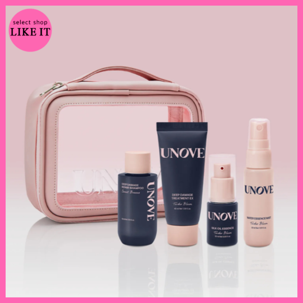 UNOVE Travel Kit (Shampoo 52ml+Treatment 40ml+Oil Essence 10ml+Mist 30ml)/Envio Da Coreia