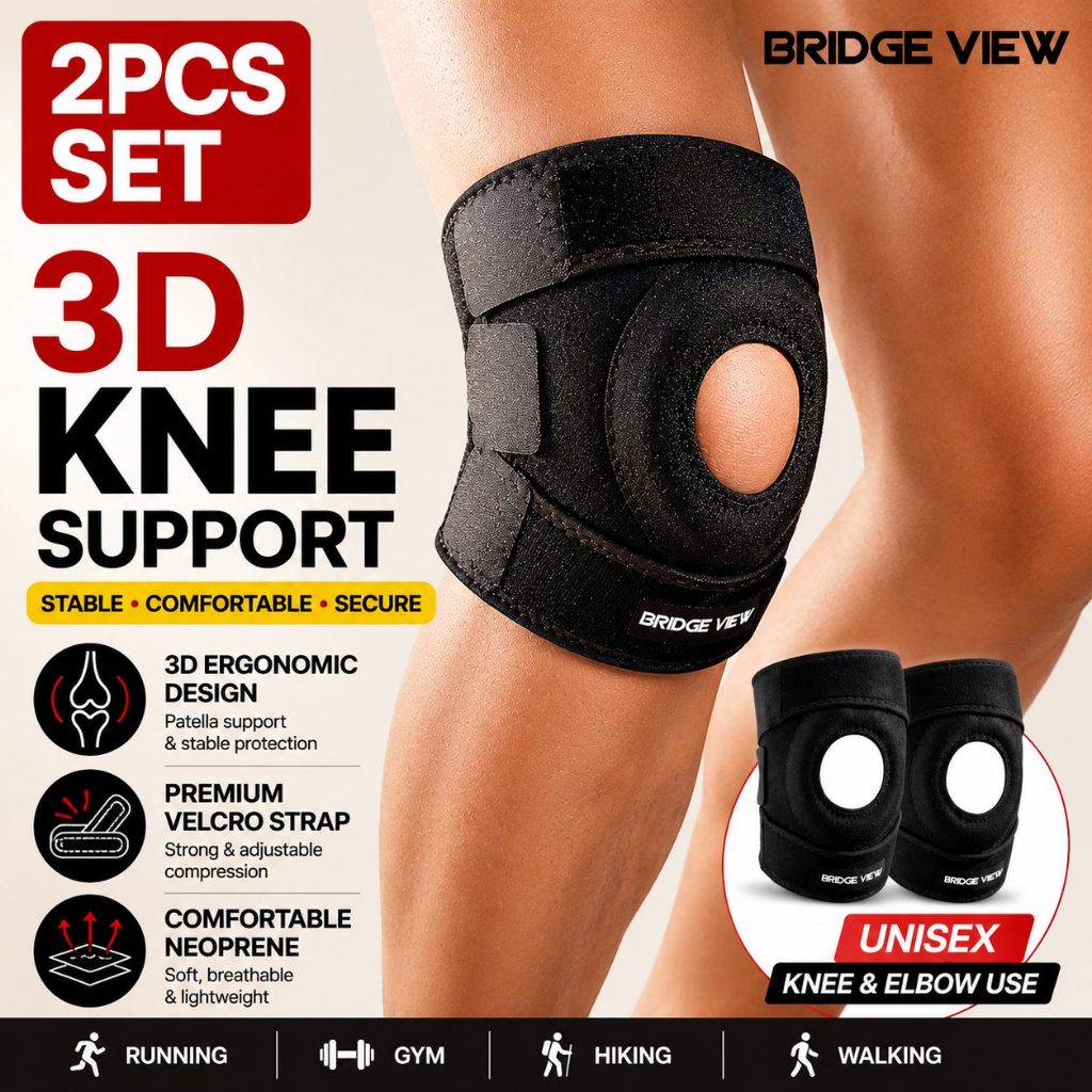 Nobleflying VIEW Cotoveleira Esportiva Para Joelho 2 Peças Ajustável Fitness Manga De Suporte Ao Ar Livre