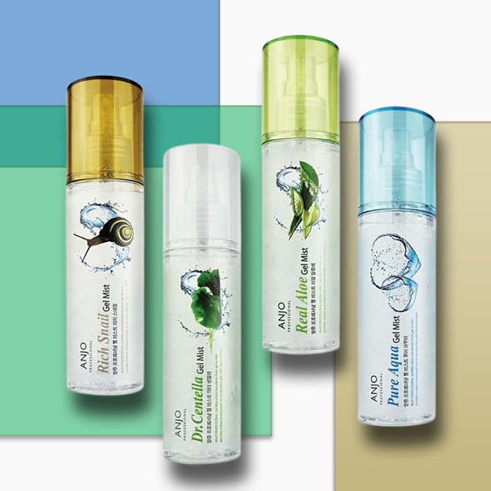 ANJO Calmante Gel Névoa 130ml Conjunto De 4 Sprays De Facial Hidratante Refrescante