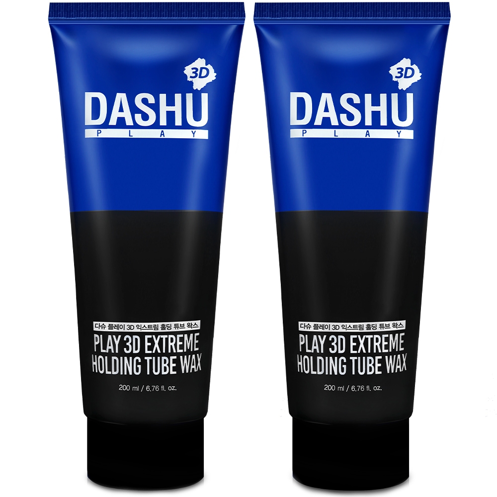 DASHU Play 3D Extreme Holding Tube Cera De Cabelo 200ml-Tamanho Grande Super Forte Fixação Acabamento Fosco Homens Groom