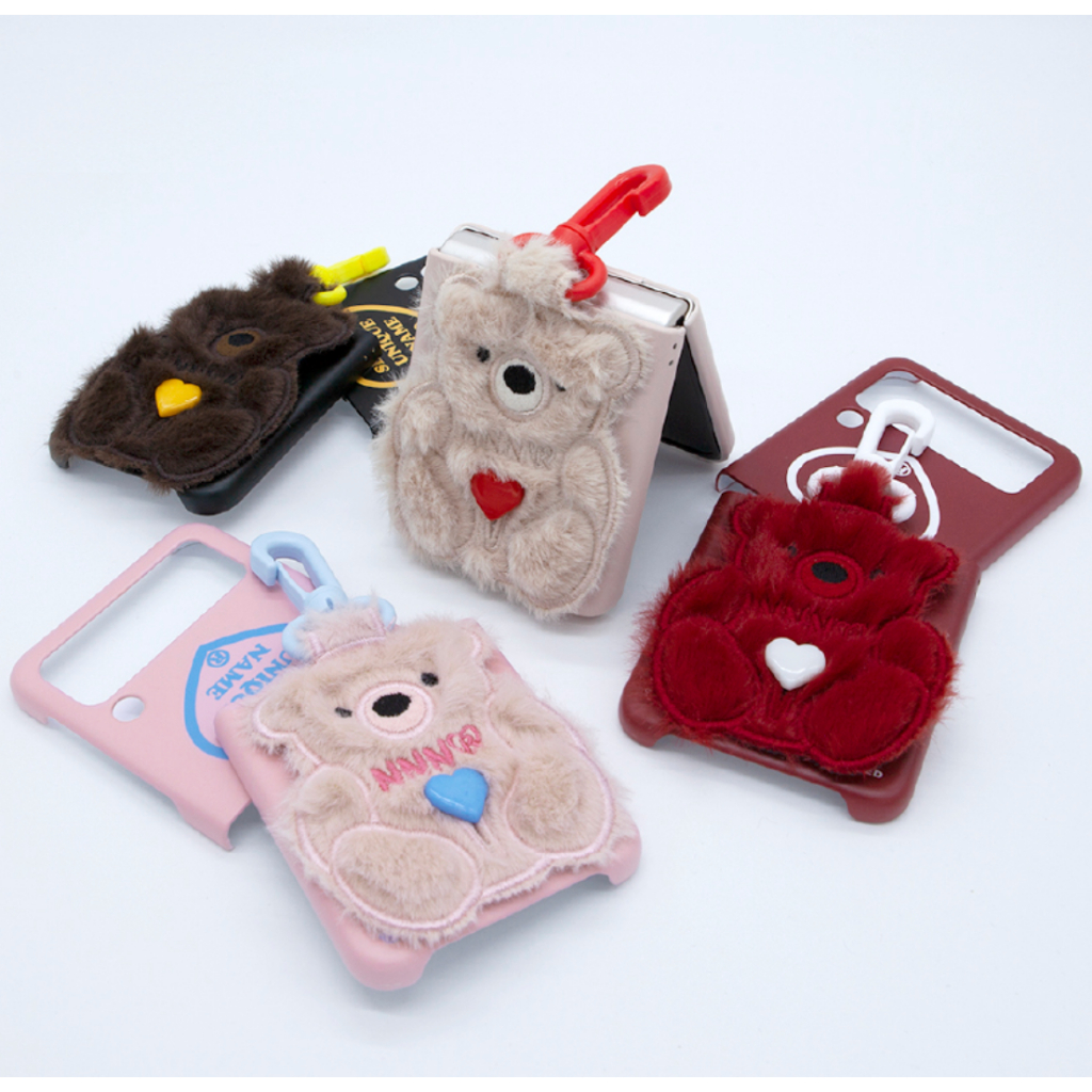 Segundo Nome Exclusivo-Capa SUN case PATCH FUR BEAR Para galaxy z flip 7 6 5 4 3