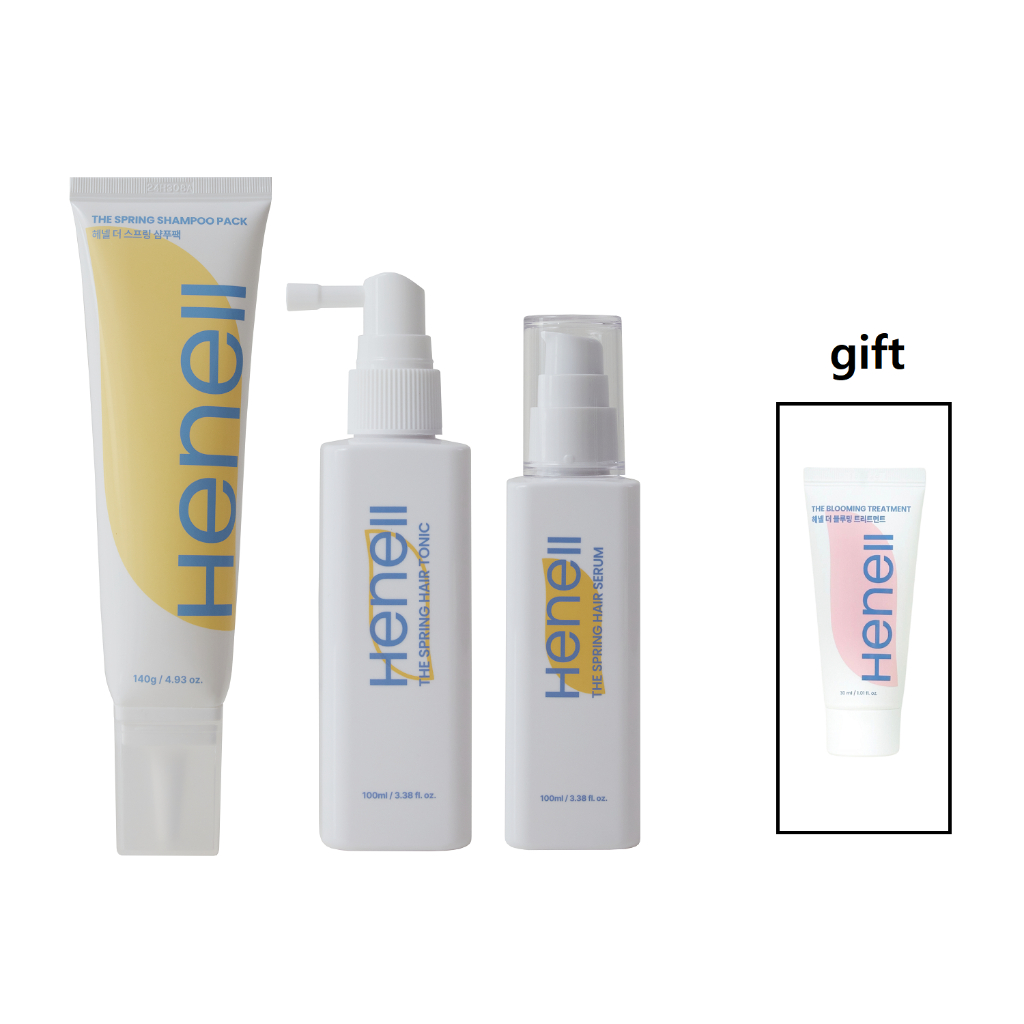 [HENELL] Pacote De Shampoo The Spring/Soro Capilar/Tônico