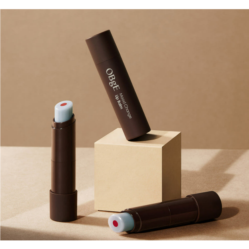 [OBGE] Bálsamo Labial Mood Change 3g (Vermelho , Laranja , Manteiga De Mel) Cuidado Diário Natural-No . 0108