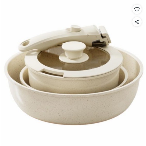 Conjunto De Panelas Com Múltiplas Alças De Indução , 8 Peças , Alça Removível , Antiaderentes Para Cozinha Doméstica