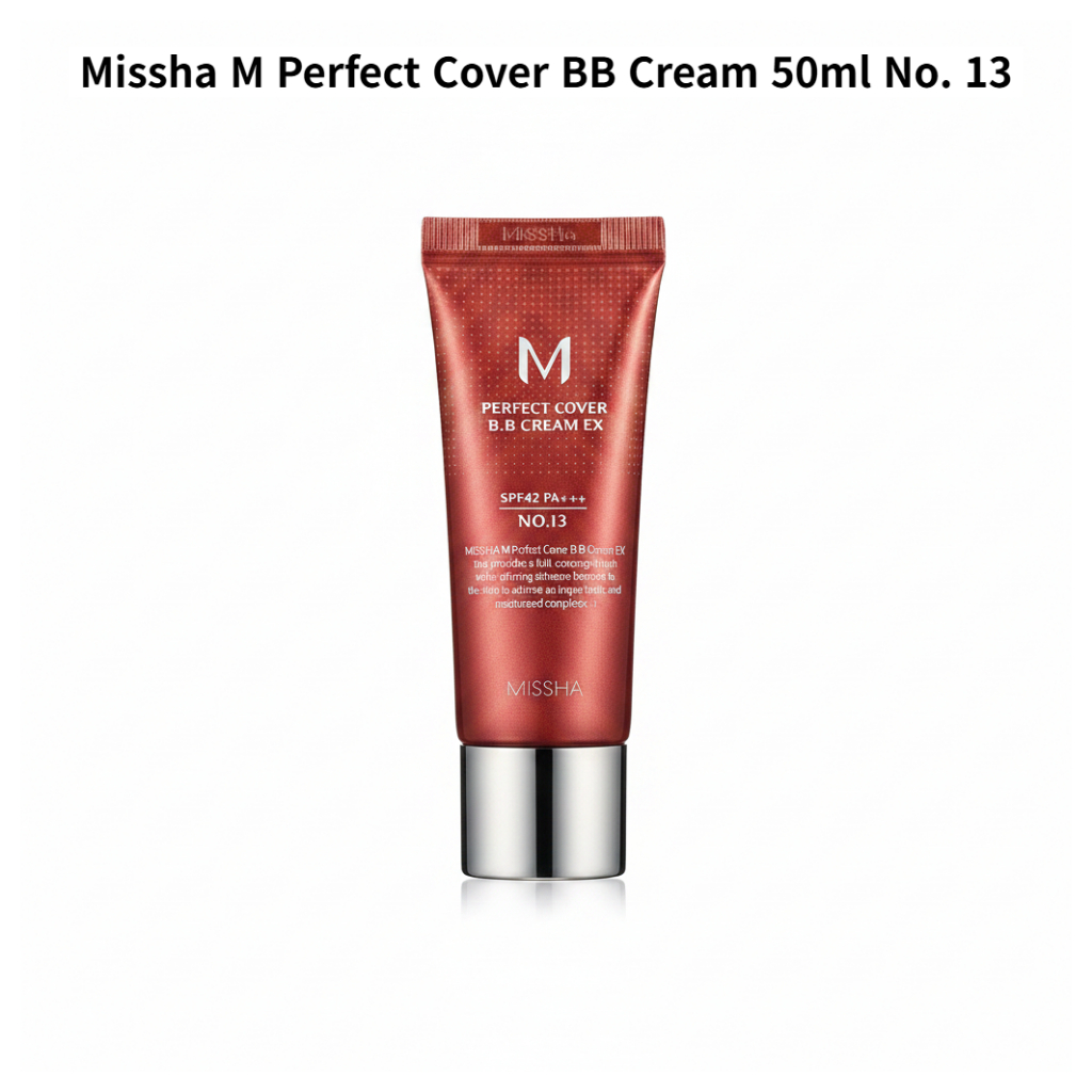 MISSHA M Perfect Cover BB Cream No . 13 Bege Brilhante 50ml , Cobertura Natural E Proteção UV