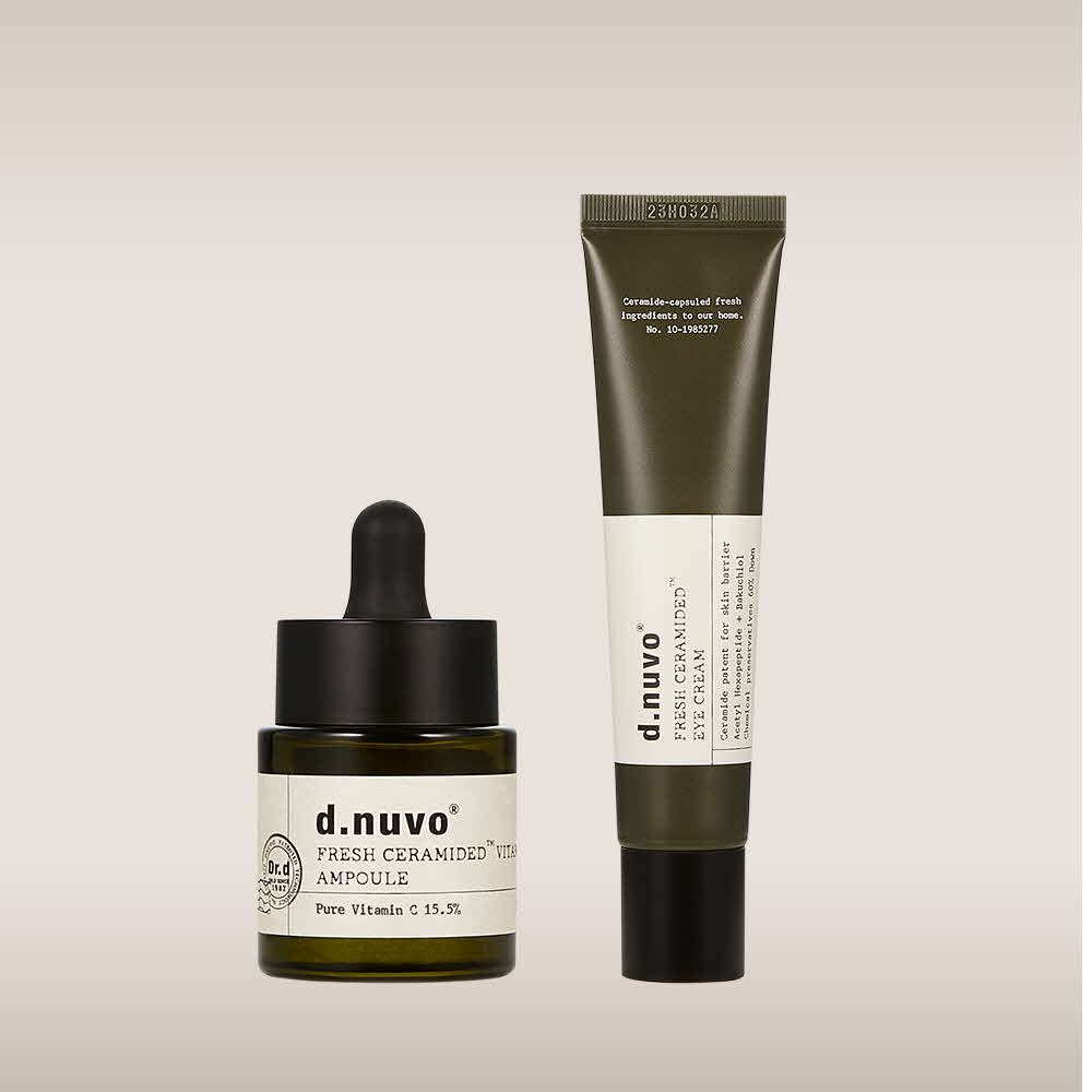 D.Nuvo Ampola De Vitamina C Ceramida Fresca 18ml + Conjunto De Creme Para Os Olhos 35ml