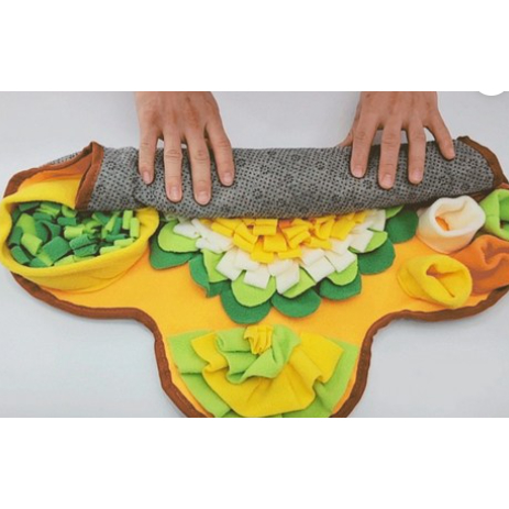 Leto Flor Cenoura Fazenda Snuffle Esteira Brinquedo Do Cão Tratar Quebra-Cabeça De Alimentação Nariz Trabalho Cobertor I