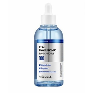Ampola Azul Hialurônico Real WELLAGE 100ml Soro Hidratante Para Cuidados Com A Pele Seca