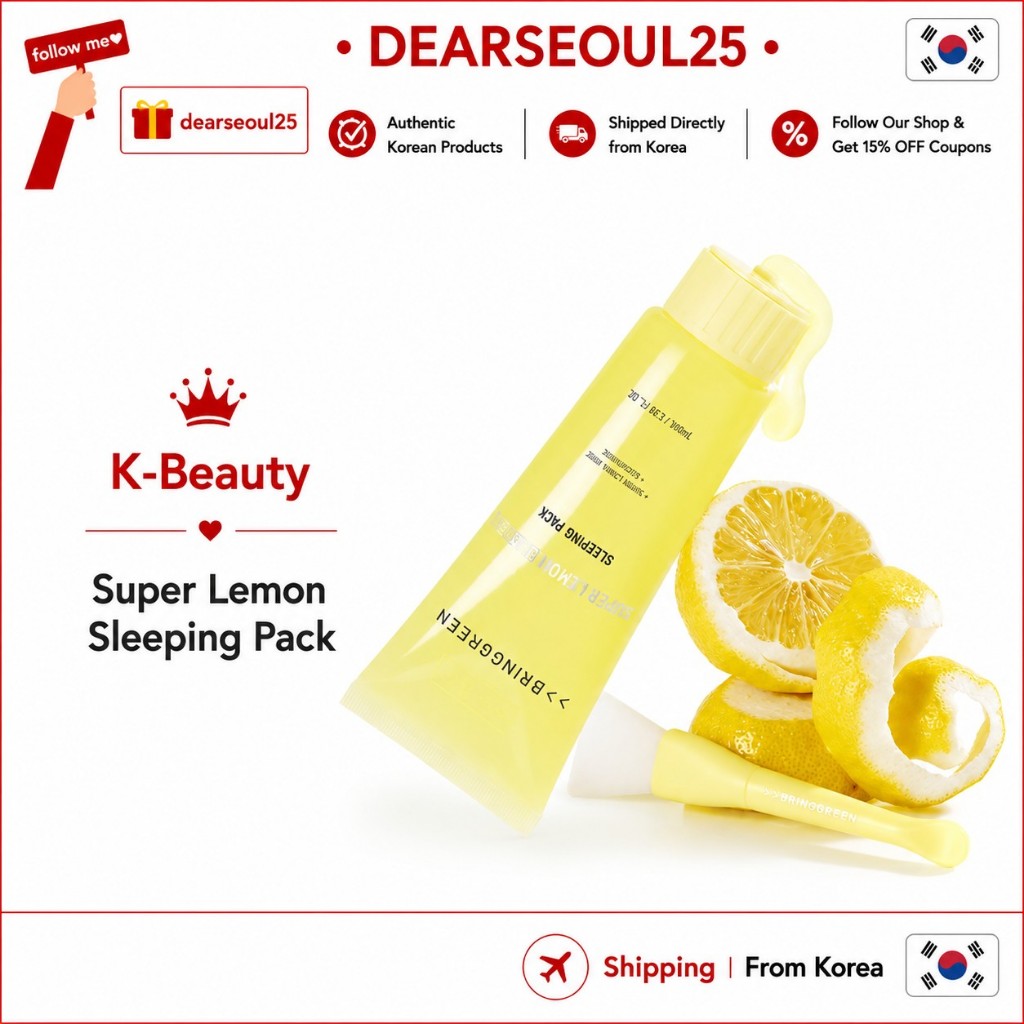 Conjunto De Dormir BRING GREEN Super Lemon Glutationa 100ml (+ Escova De Silicone)