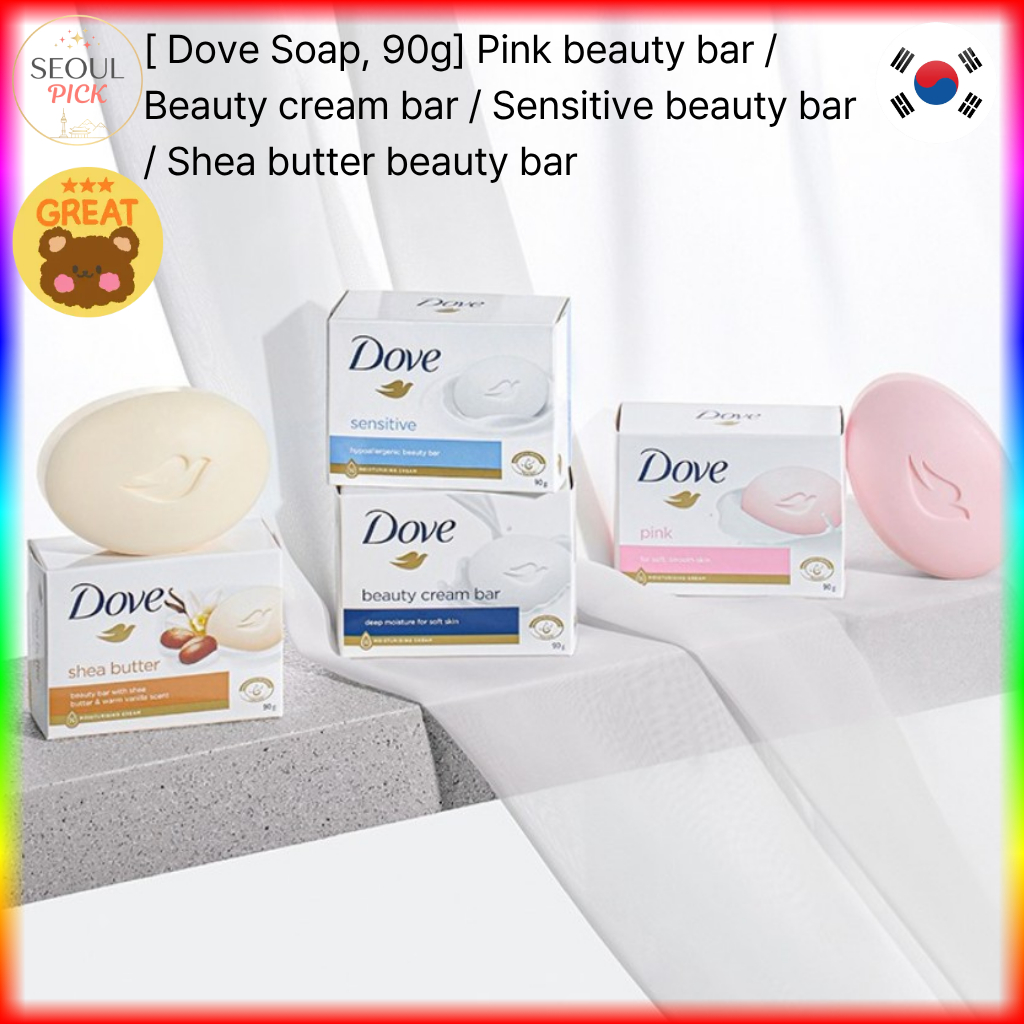 [Dove] Sabonete Em Barra De Creme De Beleza 90g Rosa Sensível Manteiga De Karité Ultra Hidratante Suave Lavagem Corporal