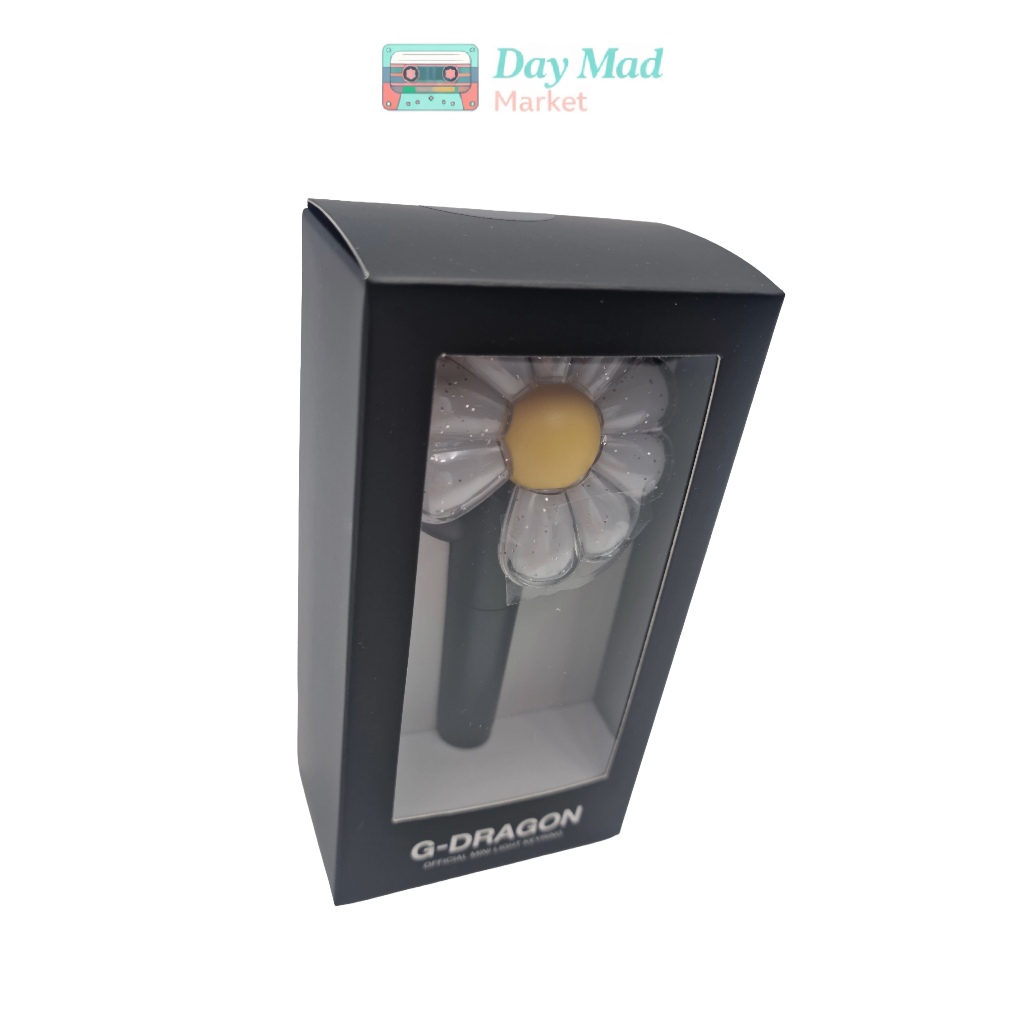 BIGBANG G-DRAGON Oficial LIGHT STICK DAISY BONG Chaveiro VER . 1 (Preto) Selado