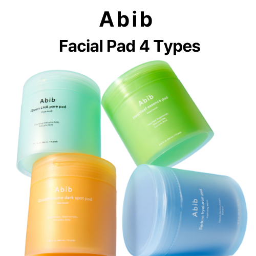 [Abib] Almofada Facial 4 Tipos (Heartleaf/Sedum Hyaluron/Glutationa/LHA)