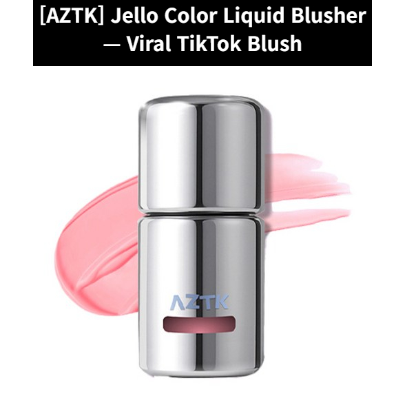 [AZTK] Jello Color Liquid Blush À Prova D'água Acabamento Orvalhado Viral TikTok Maquiagem Facial