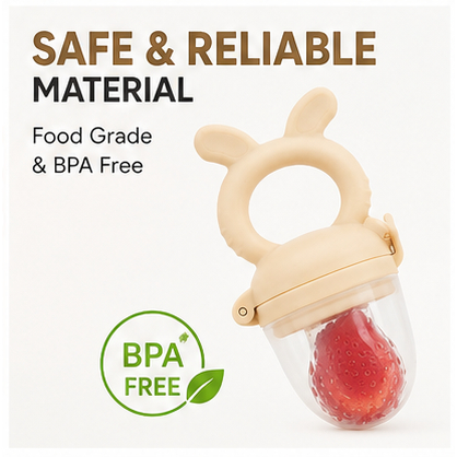 Alimentador de Fruta para Bebê Chupeta Silcone Kit S M L Mastigador com Estojo Protetor