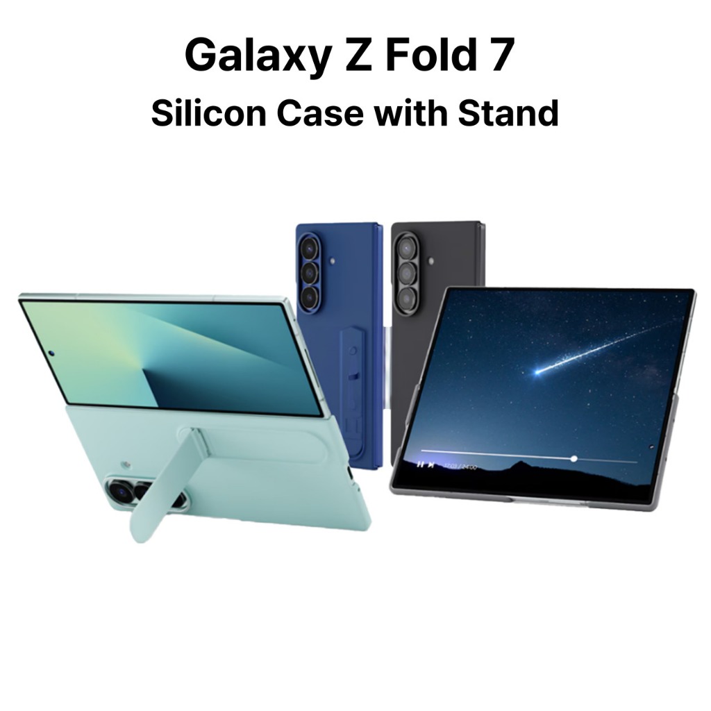 Capa De Silicone Para Galaxy Z Fold 7 Com Suporte
