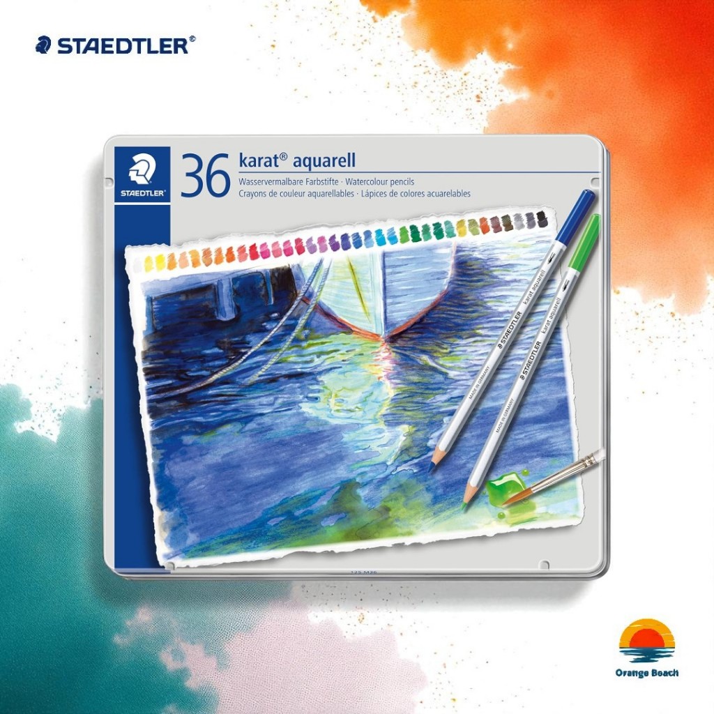STAEDTLER Karat Aquarell 125 Lapis Aquarelavel/Pigmento/5 Conjuntos 12-60 Cores/Alemanha