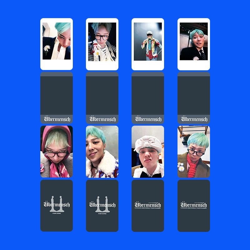 Postal G-Dragon GD Kwon Jiyong  Photocard FAM Zona Ubermensch 8 Unidades | GDragon Solo Concerto Selfie BIGBANG