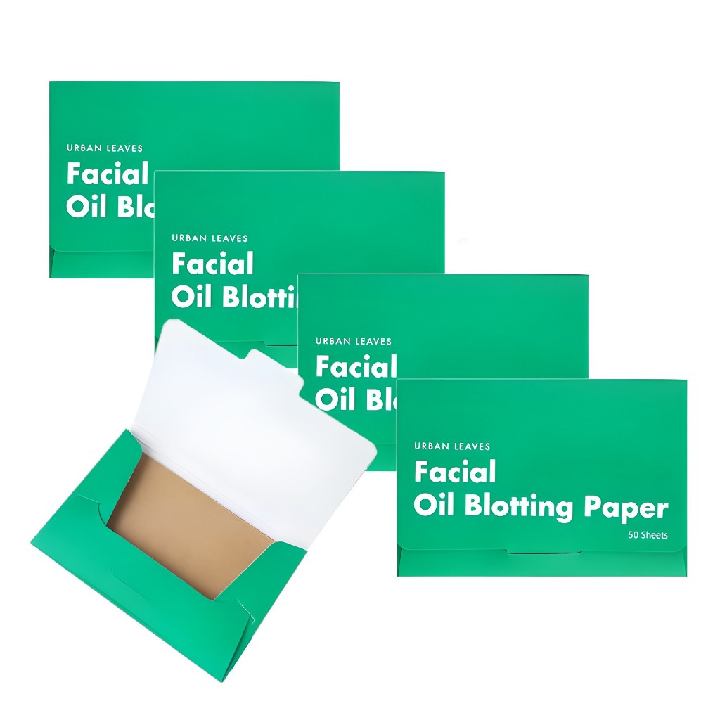 Folhas Urbanas Papel Absorvente De Óleo De Linho Natural 50 x 5 Pacotes De Controle De Sebo Com Brilho Fosco