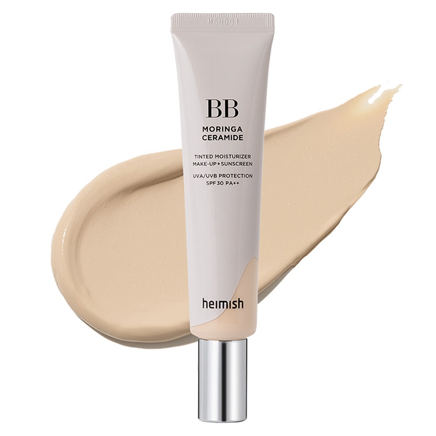 [Heimish] Creme BB Moringa Ceramida 3 Tons (23/25/27) | Barreira De Umidade Sem Base Fps30 PA +