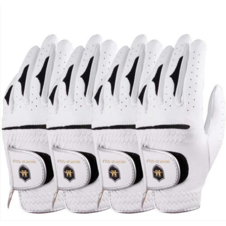 [MARCIA] Luvas De Golfe Masculinas De Couro Premium – Mão Esquerda , 4 Unidades (1 Conjunto) , Tamanhos 22 26