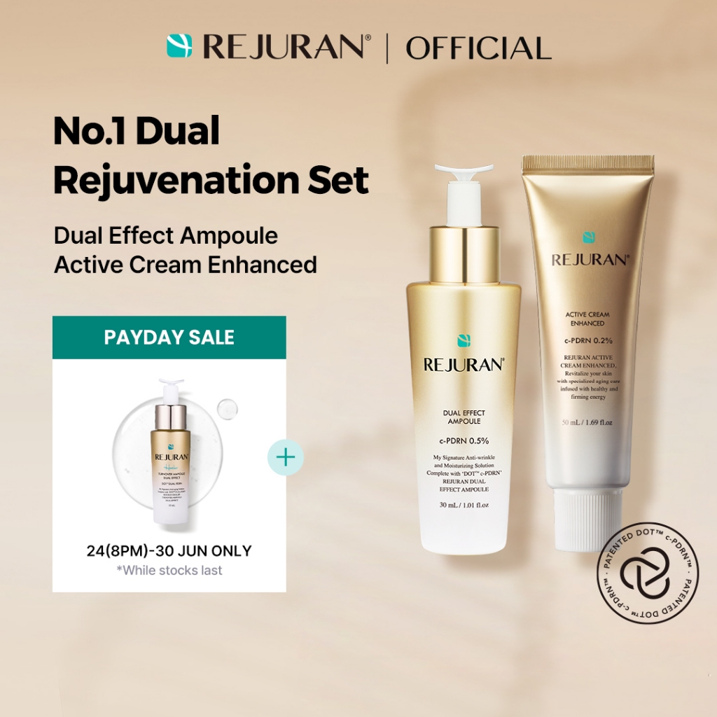 Imagem [REJURAN] Kit Rejuvenescimento Duplo (Sérum Dual Effect 30mL + Active Cream Enhanced 50mL)
