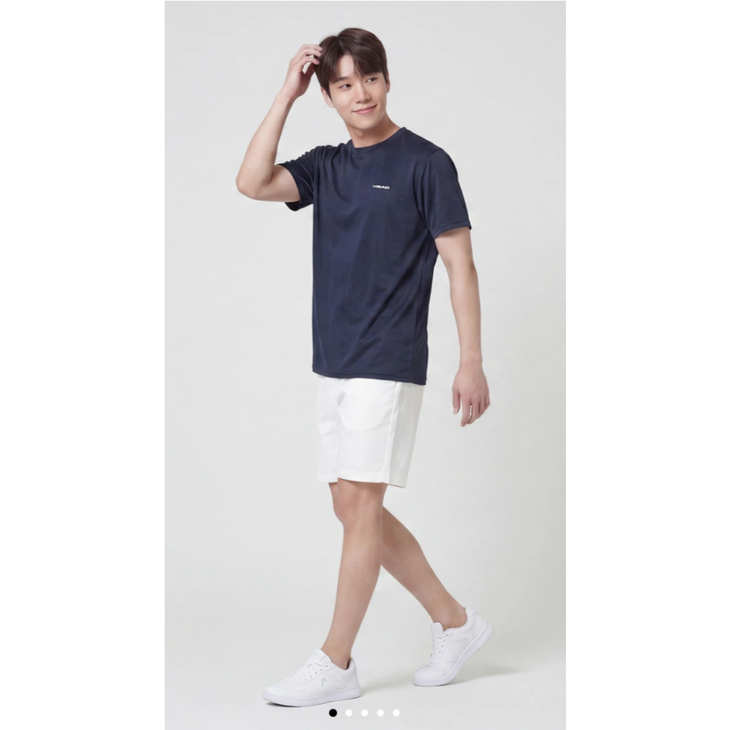 Camiseta Masculina De Manga Curta De Malha Legal HEAD Tamanho L (100 % Poliéster)/Roupa Esportiva Academia Corrida Diári
