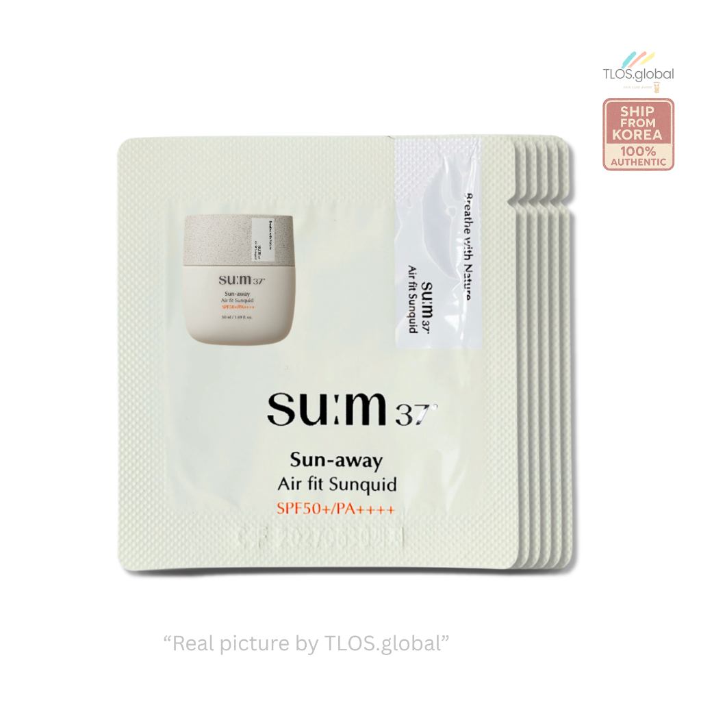 30 or 60pcs Sum37 Sun Away Air Fit Sunquid SPF50+ PA++++ 1ml Su:m37 Lightweight UV Defense Hydrating